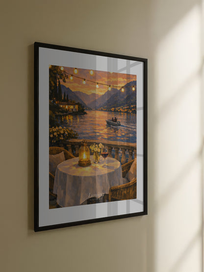 Sunset Table by the Lake