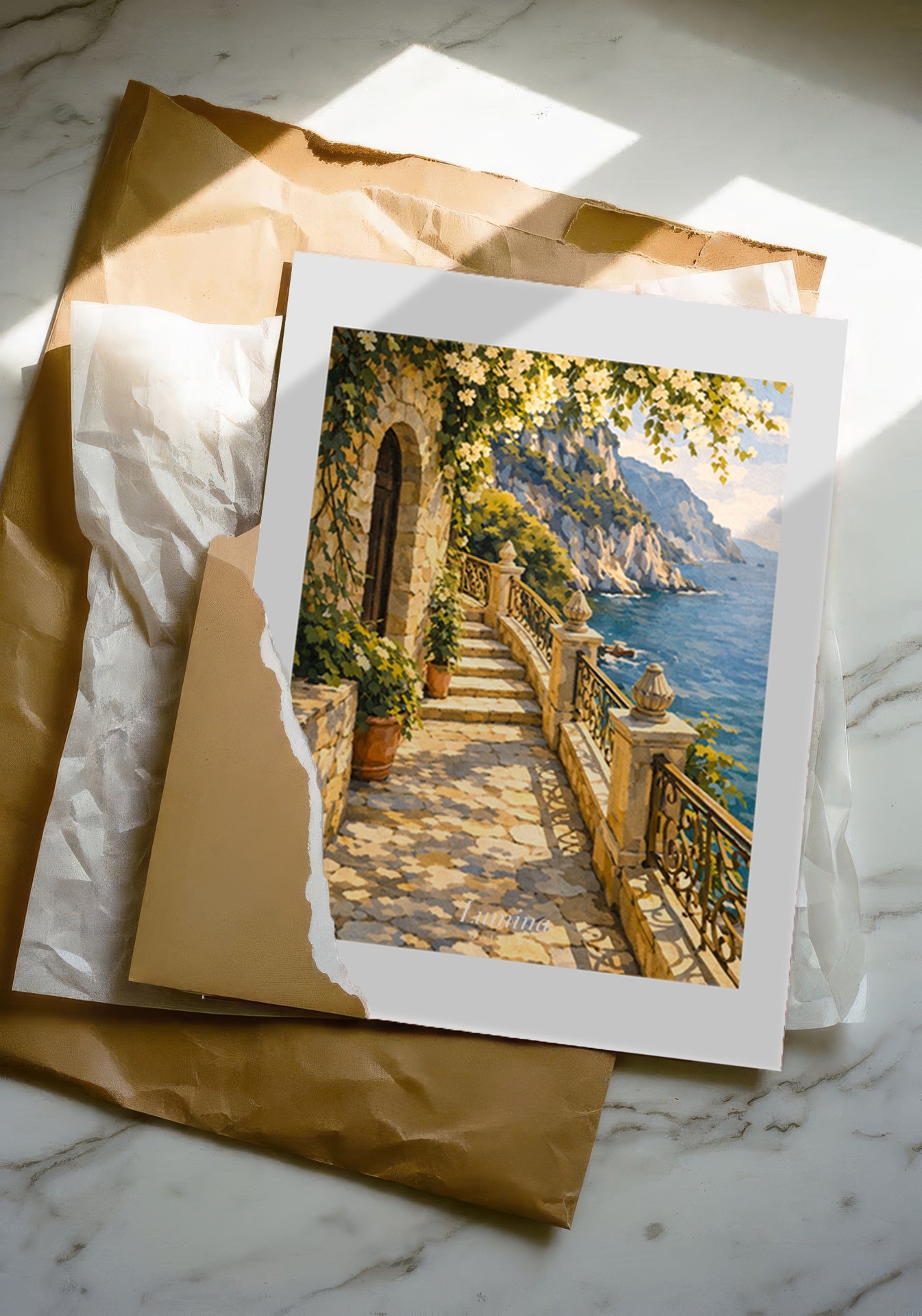 Sunlit Seaside Terrace