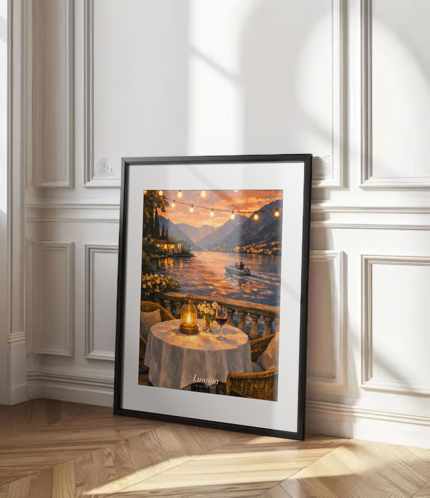 Sunset Table by the Lake