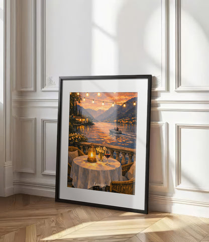 Sunset Table by the Lake